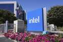 An Intel sign is shown at the chipmaker's global headquarters in Santa Clara, Calif