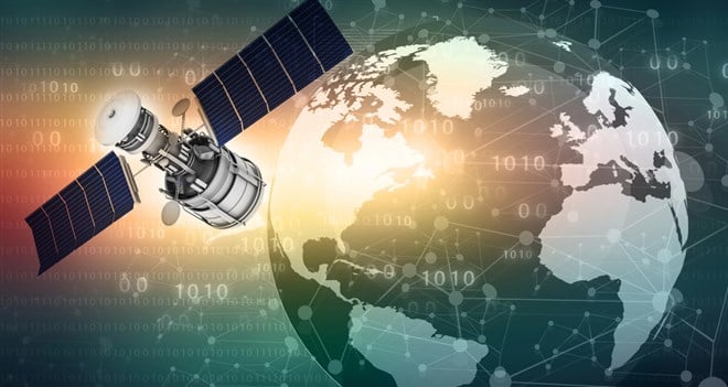 Satellite communications concept — Photo