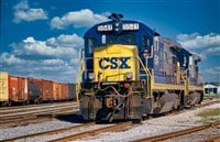 CSX Train engine in a trainyard, Pensacola, Florida, USA - Stock 168极速赛车精准数据预分析 Editorial Photography