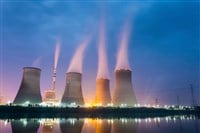 Power plant at night — Photo