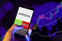 Arista Networks Buy Sell button on smartphone