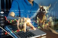 Stock Market Concepts and Cryptocurrency Scripts Buying and Trading in Bull Markets
