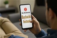 No Dividends - Stock Buybacks Instead notification on phone